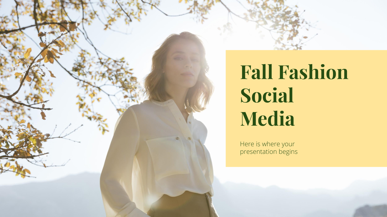 秋季时尚社交媒体和PowerPoint模板